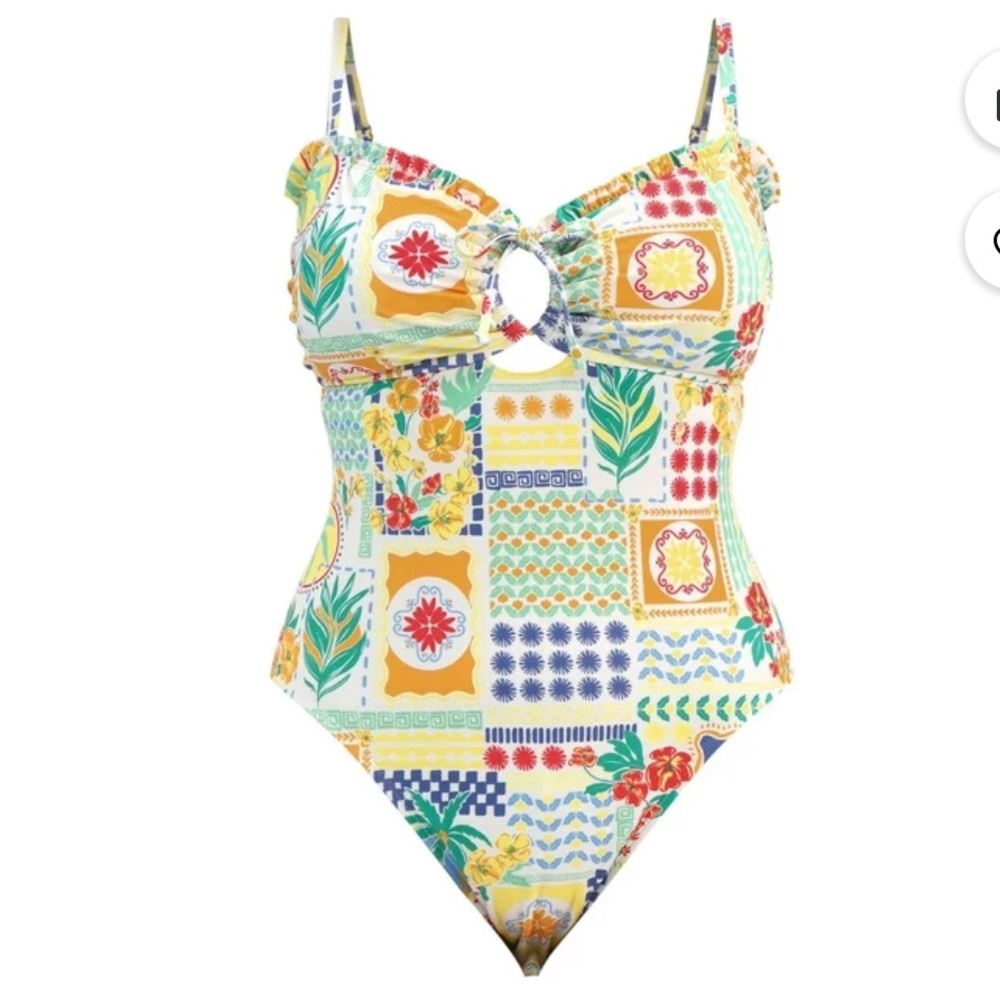 Colorful women’s one piece swimsuit